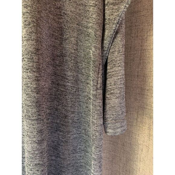 Chicos Women's Long Layering Grey Knit Jacket Size 2 Polyester Spandex Blend Wi - Picture 11 of 13